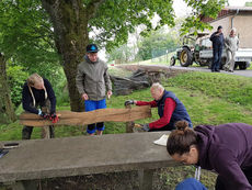 Arbeiten auf dem Hasunger Berg (Foto: Ilona Schmand)